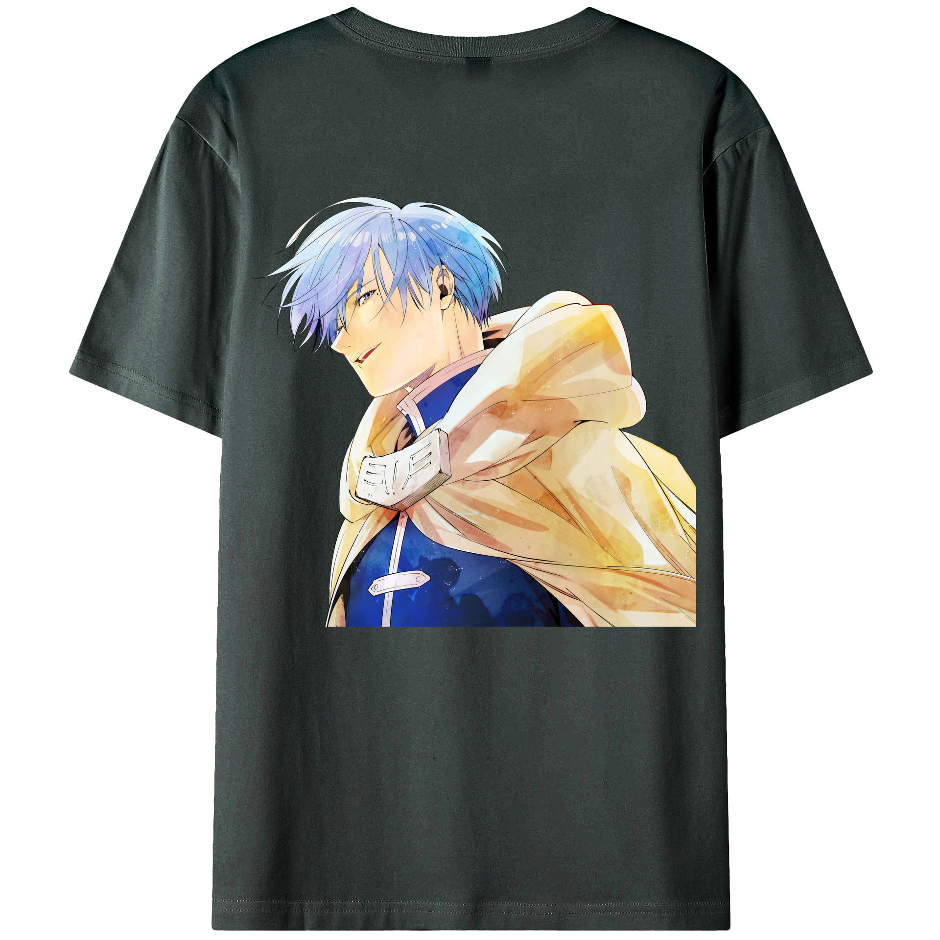 （画像用） 葬送のフリーレン Frieren 綿100％ メンズ半袖Tシャツ（バックプリント） 通気性